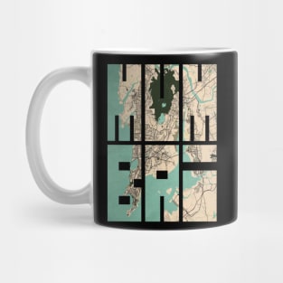 Mumbai, India City Map Typography - Vintage Mug